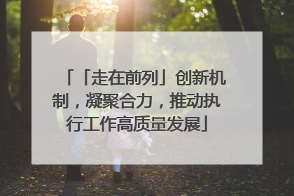 「走在前列」创新机制，凝聚合力，推动执行工作高质量发展